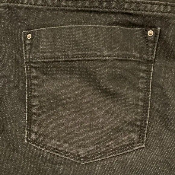 Banana Republic Wide At Waist Adjustable Pocket Button Zip Women 10 R Black - Picture 6 of 9